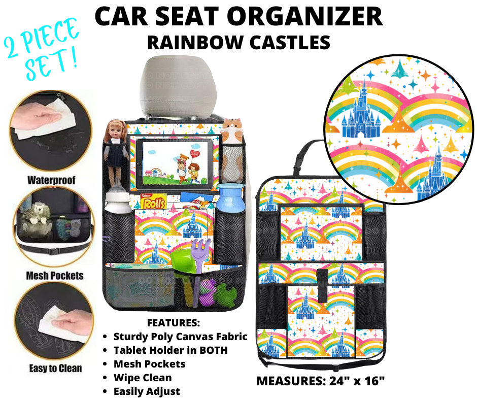 Preorder Custom 2-Piece Car Seat Organisers - Closes 2 Jan - ETA mid Apr 2025