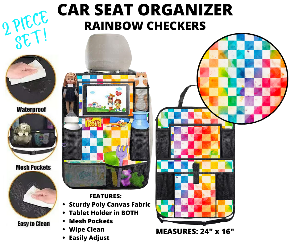 Preorder Custom 2-Piece Car Seat Organisers - Closes 2 Jan - ETA mid Apr 2025