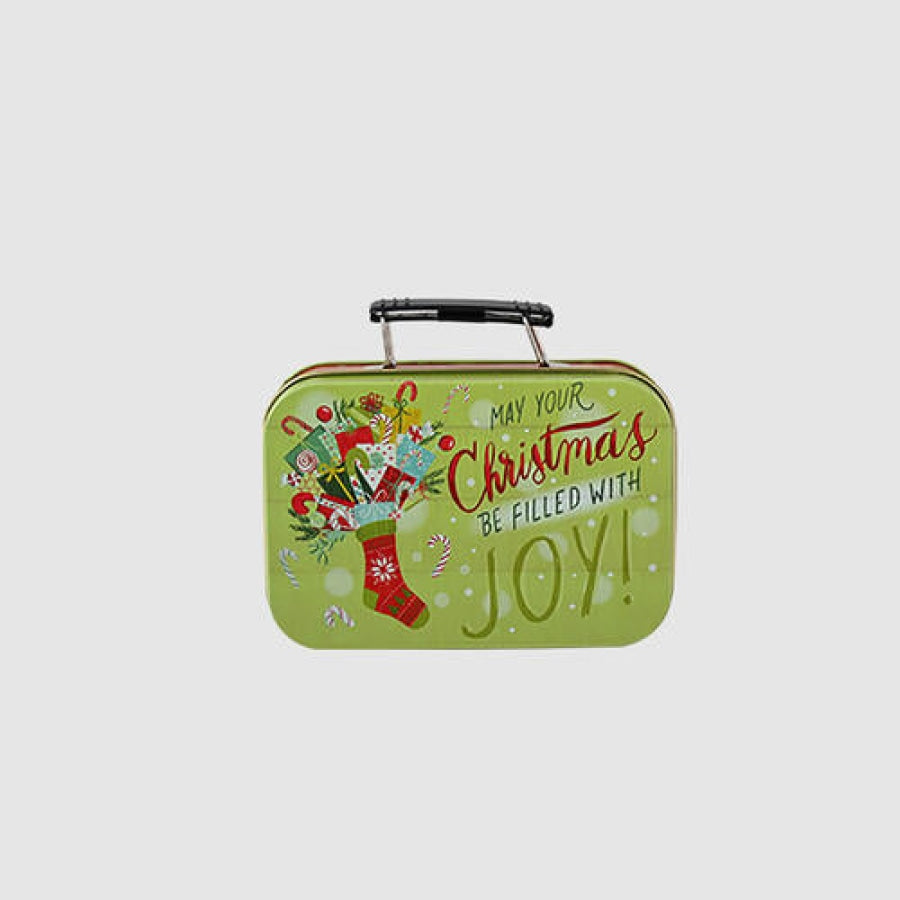 Random 1-Piece Christmas Tinplate Box Style A / One Size