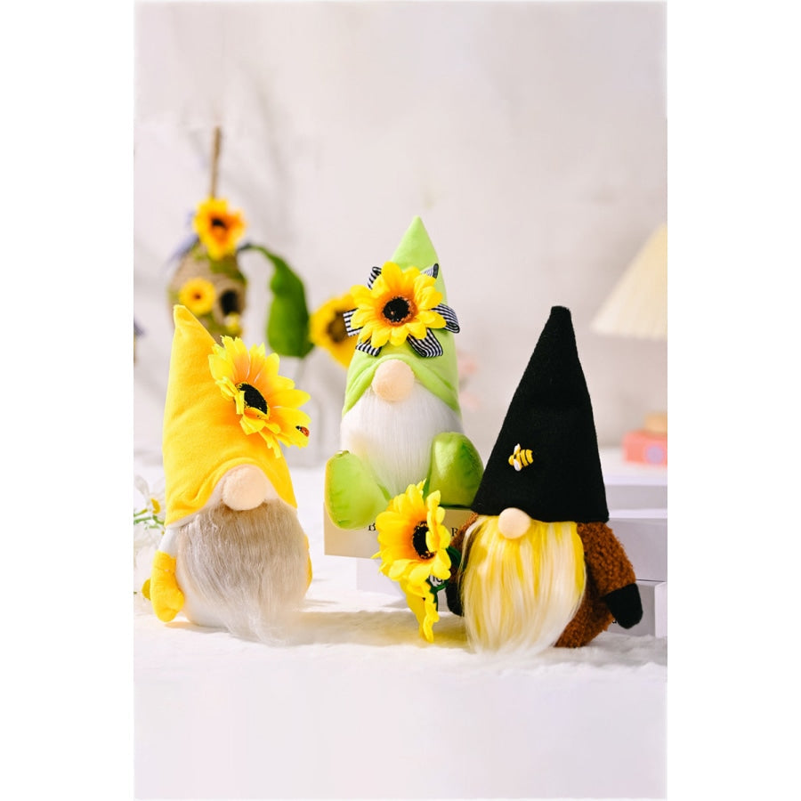 Random 3-Pack Sunflower Faceless Gnomes Green/Yellow/Black / One Size