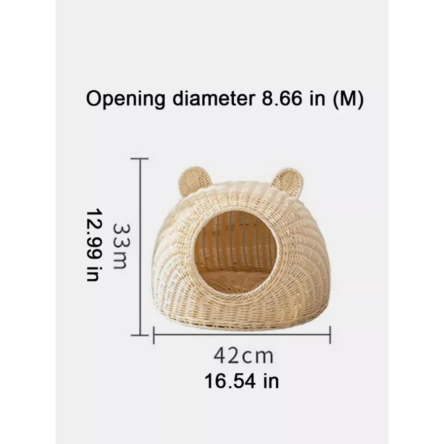 Rattan Washable Breathable Pet Nest Apparel and Accessories