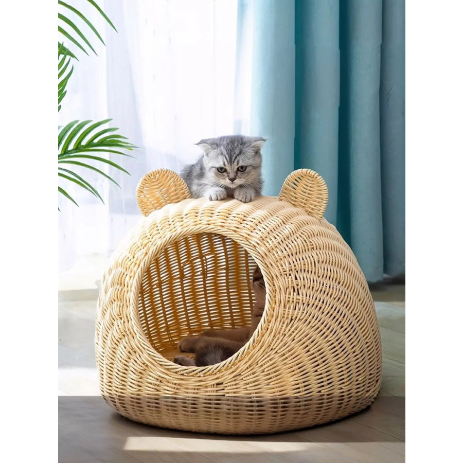 Rattan Washable Breathable Pet Nest Apparel and Accessories