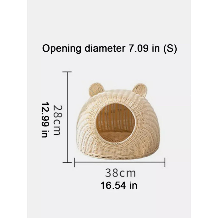 Rattan Washable Breathable Pet Nest Apparel and Accessories