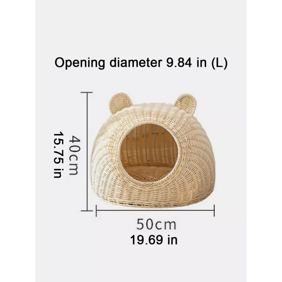 Rattan Washable Breathable Pet Nest Apparel and Accessories