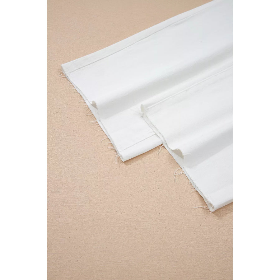 Raw Hem Ankle-length Loose Jeans Apparel and Accessories