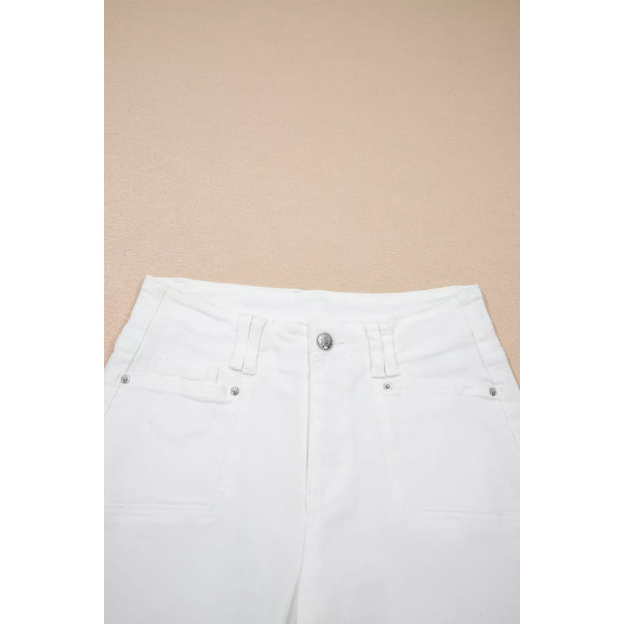 Raw Hem Ankle-length Loose Jeans Apparel and Accessories