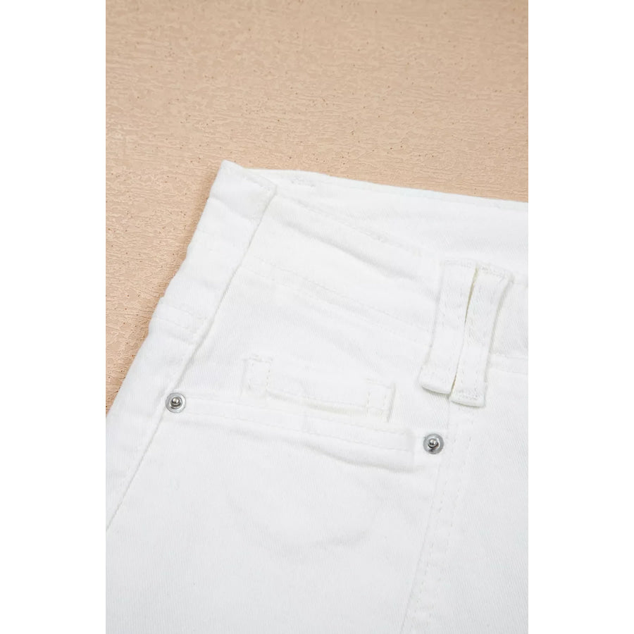 Raw Hem Ankle-length Loose Jeans Apparel and Accessories