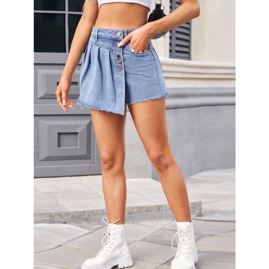 Raw Hem Denim skort Apparel and Accessories