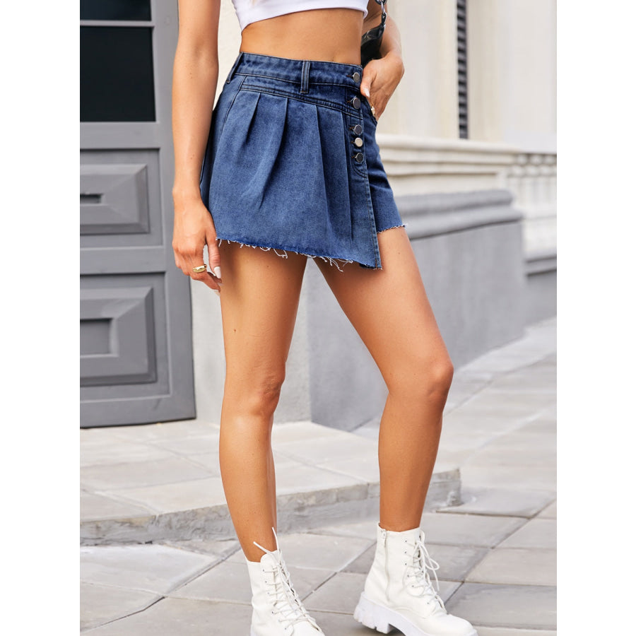 Raw Hem Denim skort Apparel and Accessories