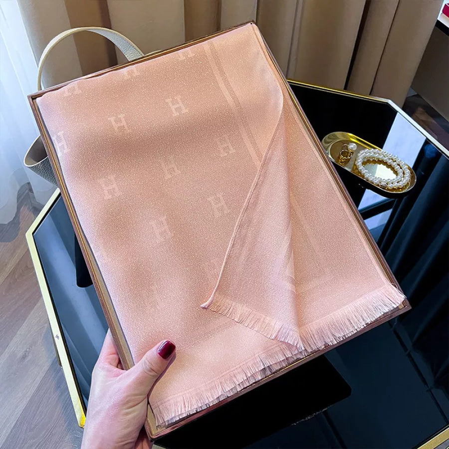 Raw Hem Scarf Blush Pink / One Size Apparel and Accessories
