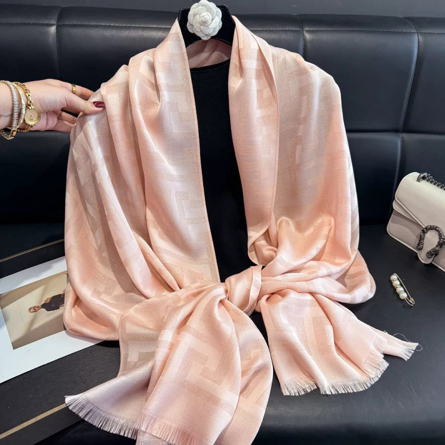 Raw Hem Scarf Blush Pink / One Size Apparel and Accessories