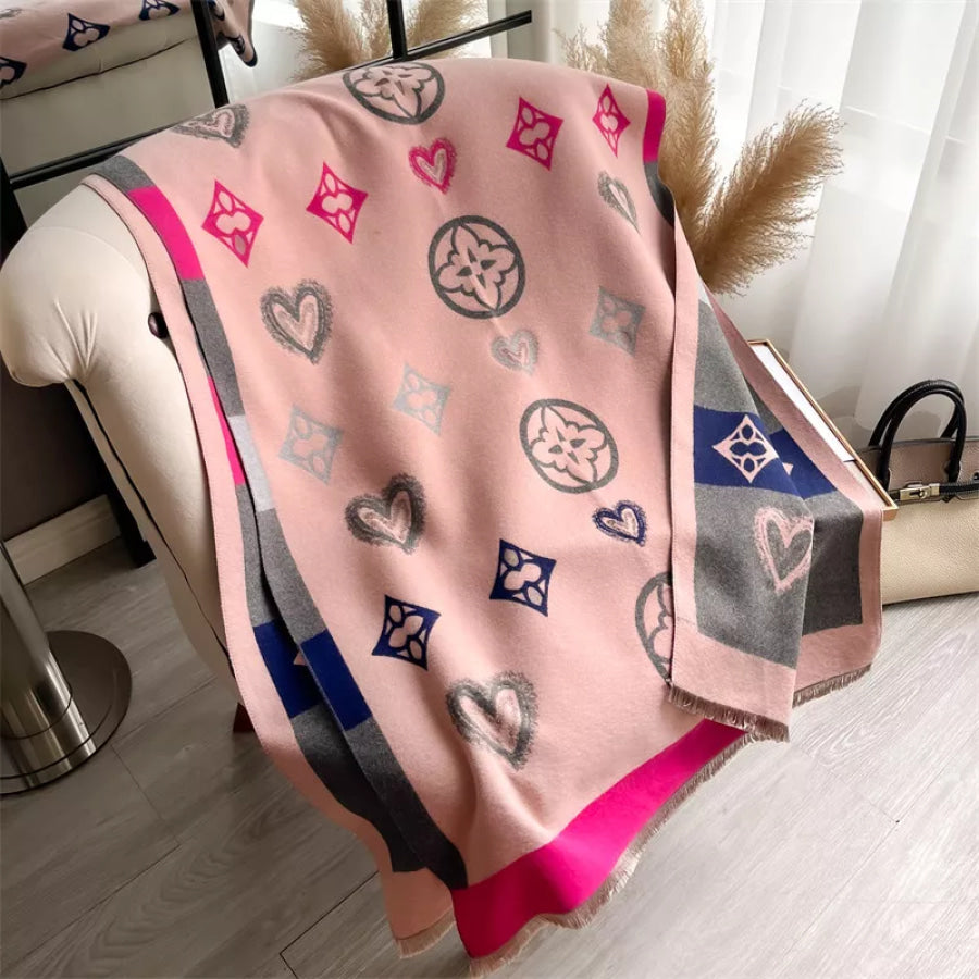 Raw Hem Scarf Blush Pink / One Size Apparel and Accessories