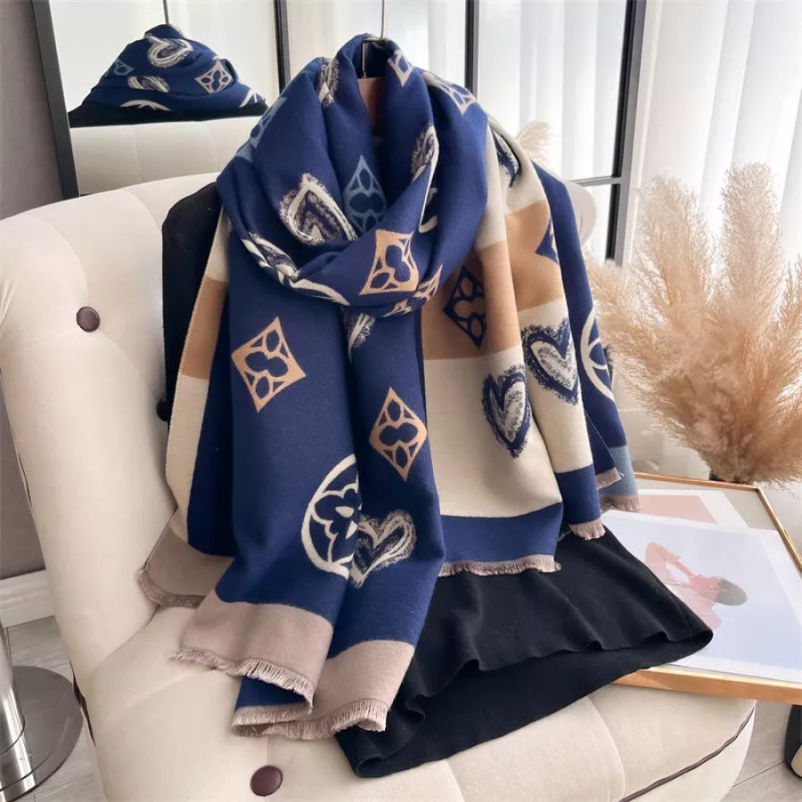 Raw Hem Scarf Light Indigo / One Size Apparel and Accessories