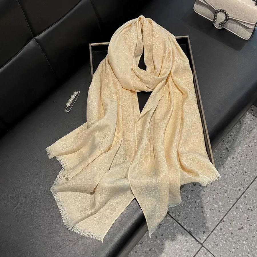 Raw Hem Warm Scarf Pastel Yellow / One Size Apparel and Accessories