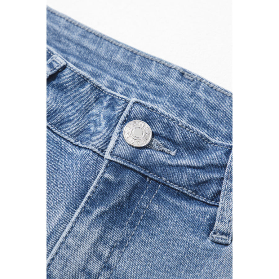 Raw Hem Wide Leg Jeans Apparel and Accessories