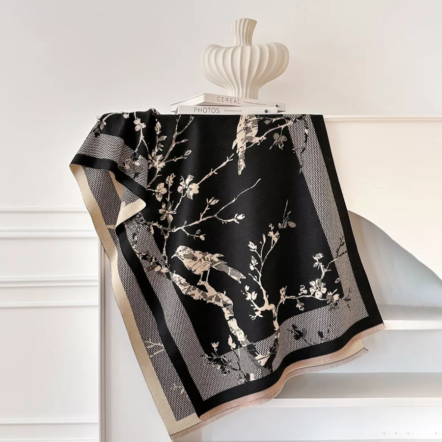 Raw Hem Winter Scarf Apparel and Accessories