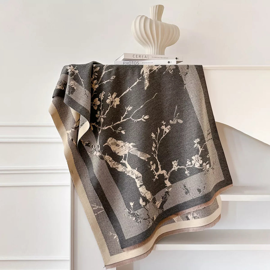 Raw Hem Winter Scarf Apparel and Accessories