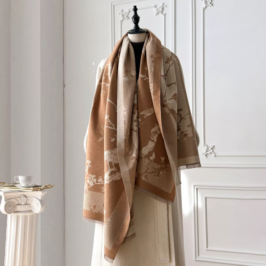Raw Hem Winter Scarf Mocha / One Size Apparel and Accessories