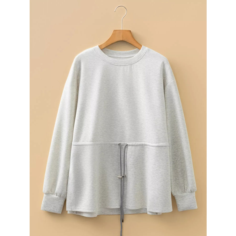 rawstring Waist Tunic Solid Sweatshirt Apparel and Accessories