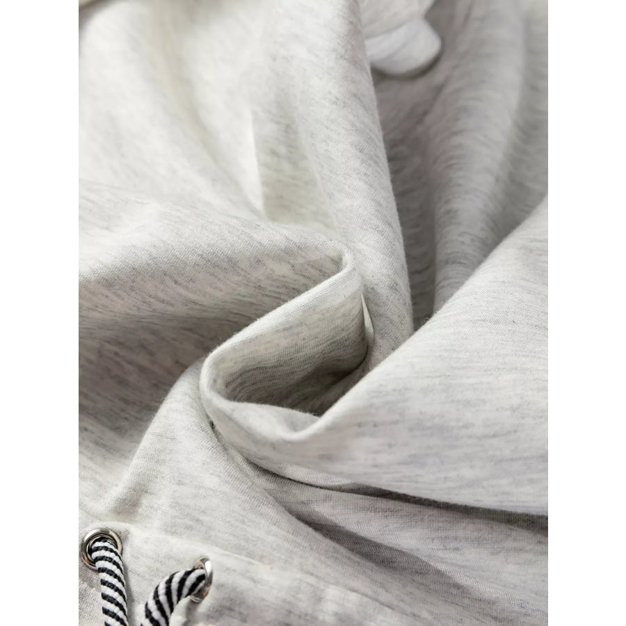 rawstring Waist Tunic Solid Sweatshirt Apparel and Accessories