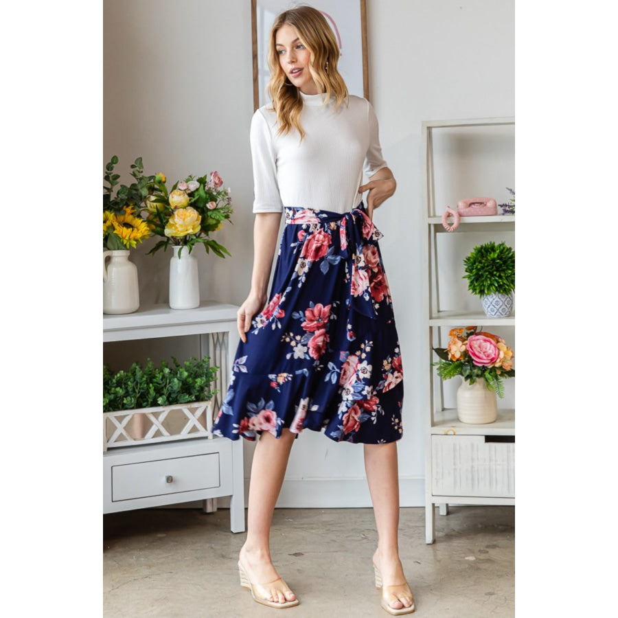 Reborn J Floral Wrap Ruffled Skirt Apparel and Accessories