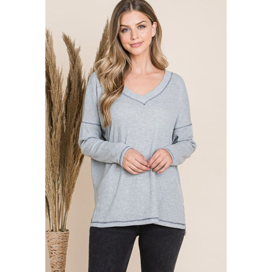 Reborn J V Neck Long Sleeve Top Apparel and Accessories