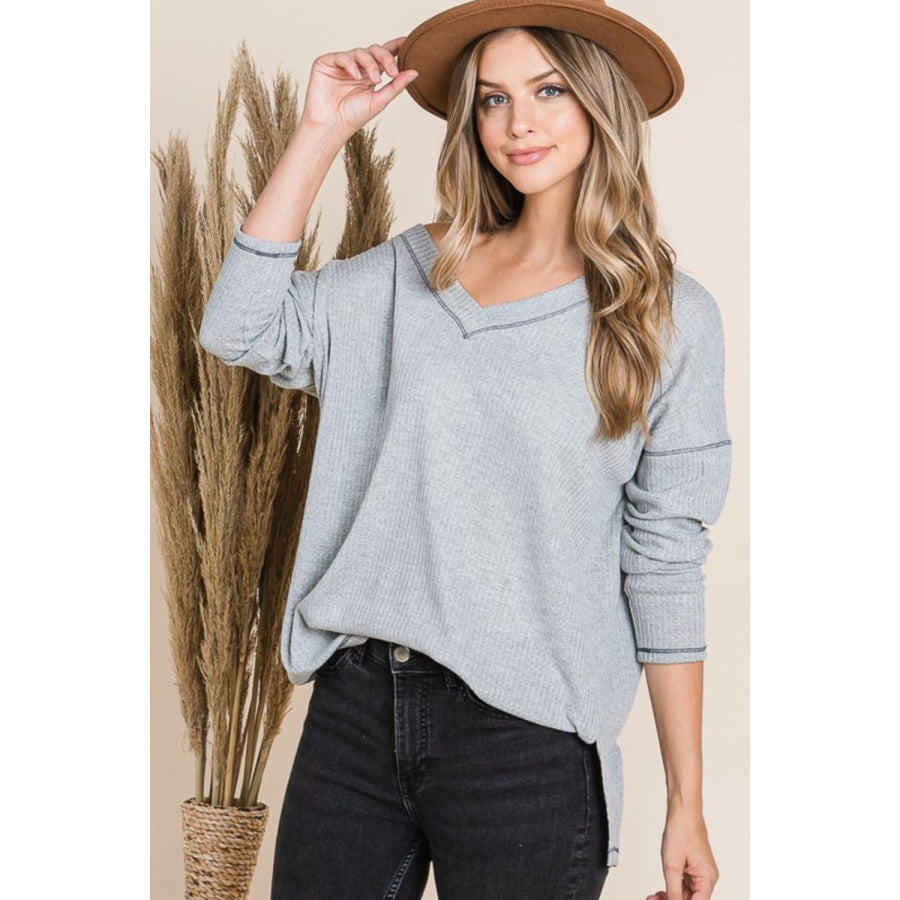 Reborn J V Neck Long Sleeve Top Apparel and Accessories