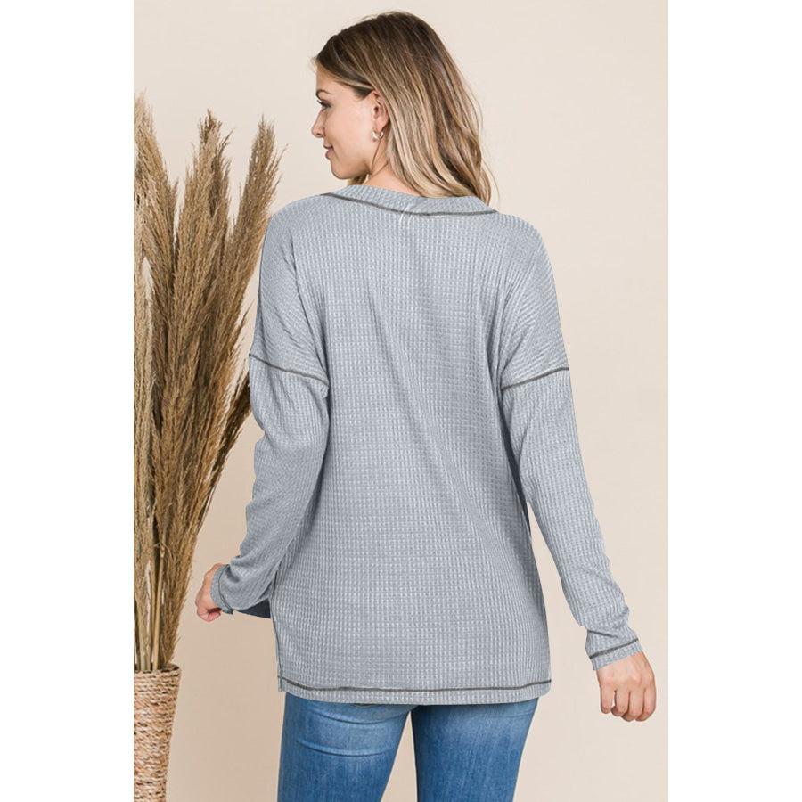 Reborn J V Neck Long Sleeve Top Apparel and Accessories