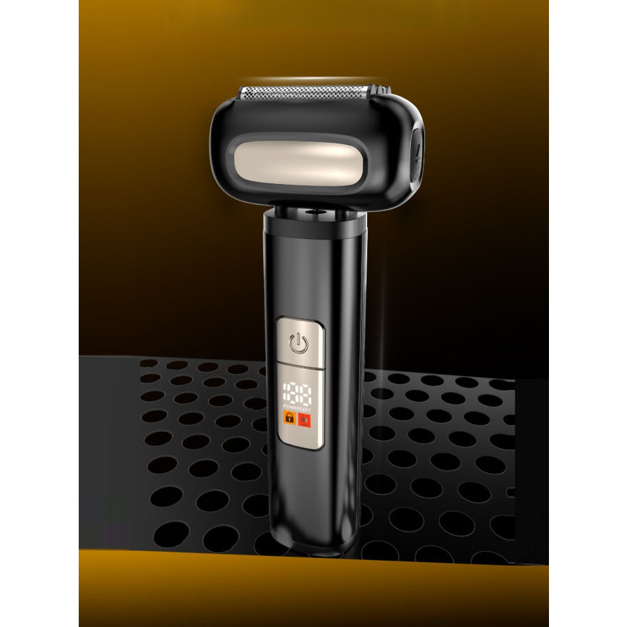 Rechargeable Electric Foil Shaver with Digital Display Black / One Size Apparel and Accessories