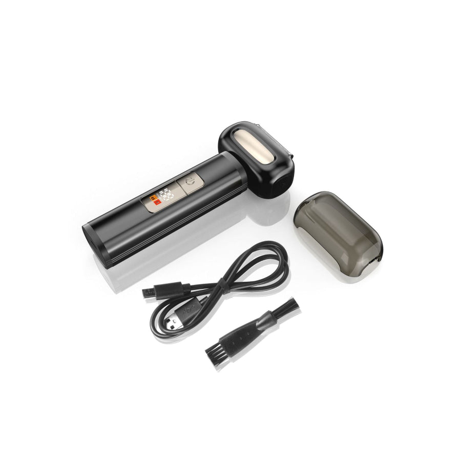 Rechargeable Electric Foil Shaver with Digital Display Black / One Size Apparel and Accessories