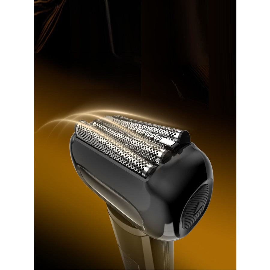 Rechargeable Electric Foil Shaver with Digital Display Black / One Size Apparel and Accessories