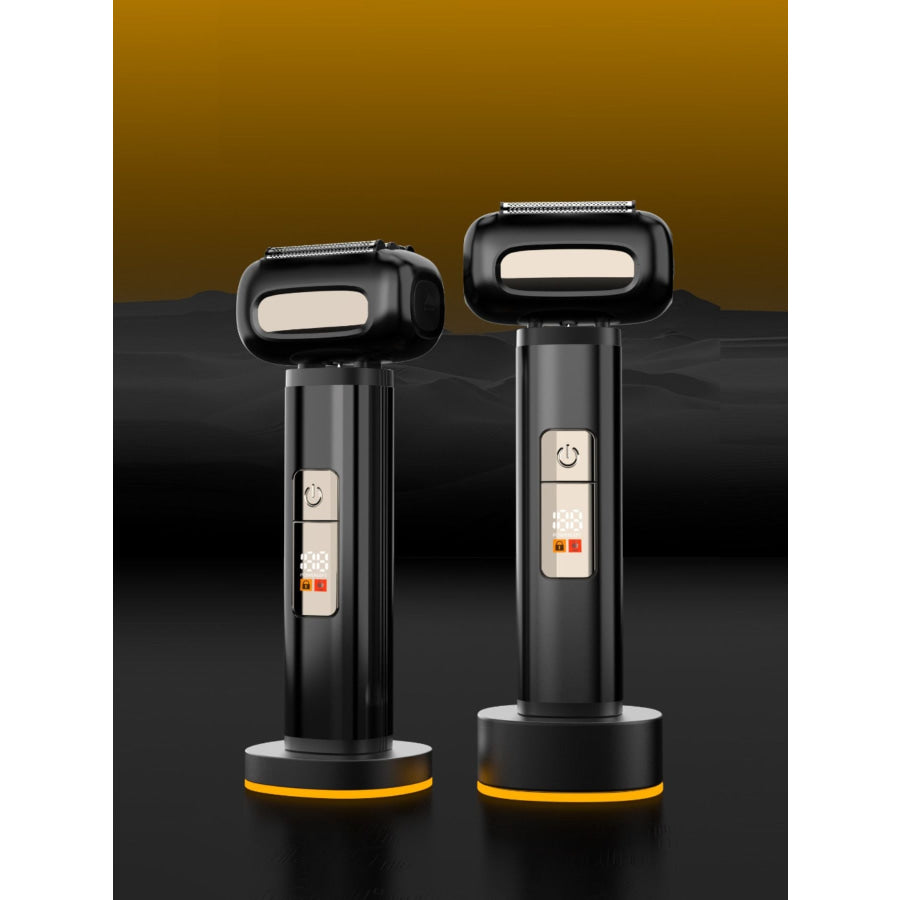 Rechargeable Electric Foil Shaver with Digital Display Black / One Size Apparel and Accessories