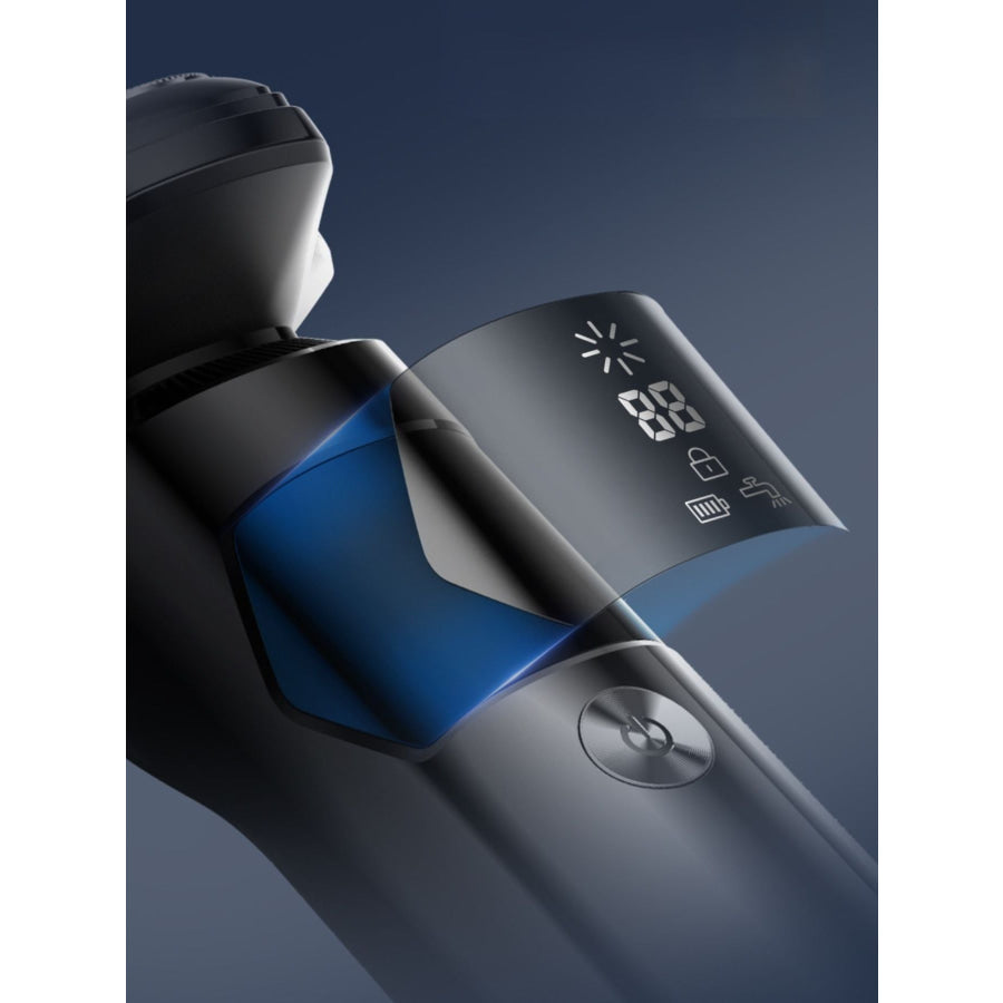 Rechargeable Electric Rotary Shaver with LED Display Black / ONESIZE Apparel and Accessories