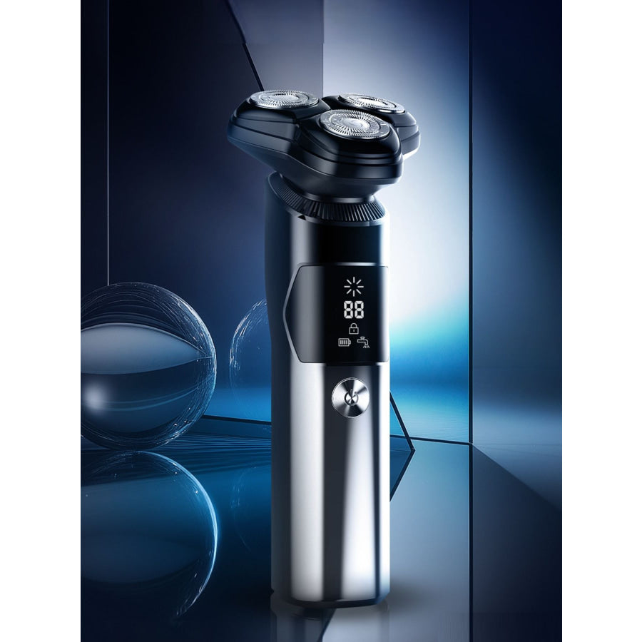 Rechargeable Electric Rotary Shaver with LED Display Black / ONESIZE Apparel and Accessories