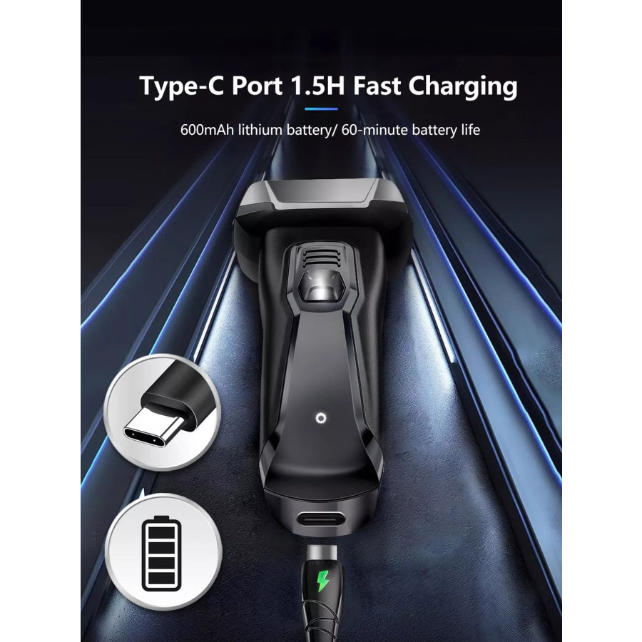 Rechargeable Electric Shaver Black / ONESIZE Apparel and Accessories