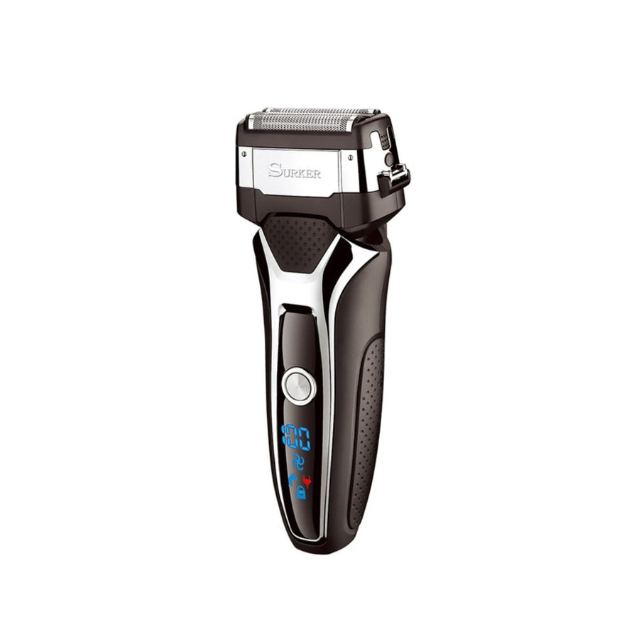 Rechargeable Electric Shaver Silver Black / European plug Apparel and Accessories
