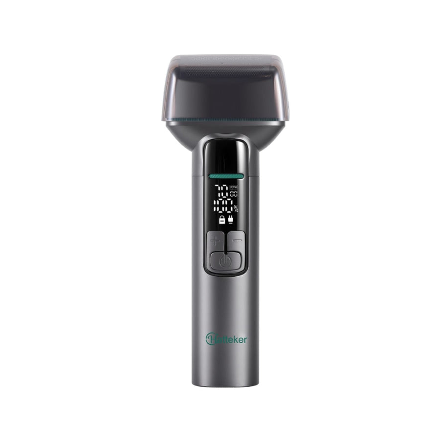 Rechargeable Electric Shaver with LED Display Gunmetal / One Size Apparel and Accessories