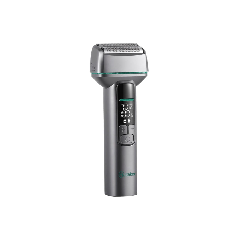 Rechargeable Electric Shaver with LED Display Gunmetal / One Size Apparel and Accessories