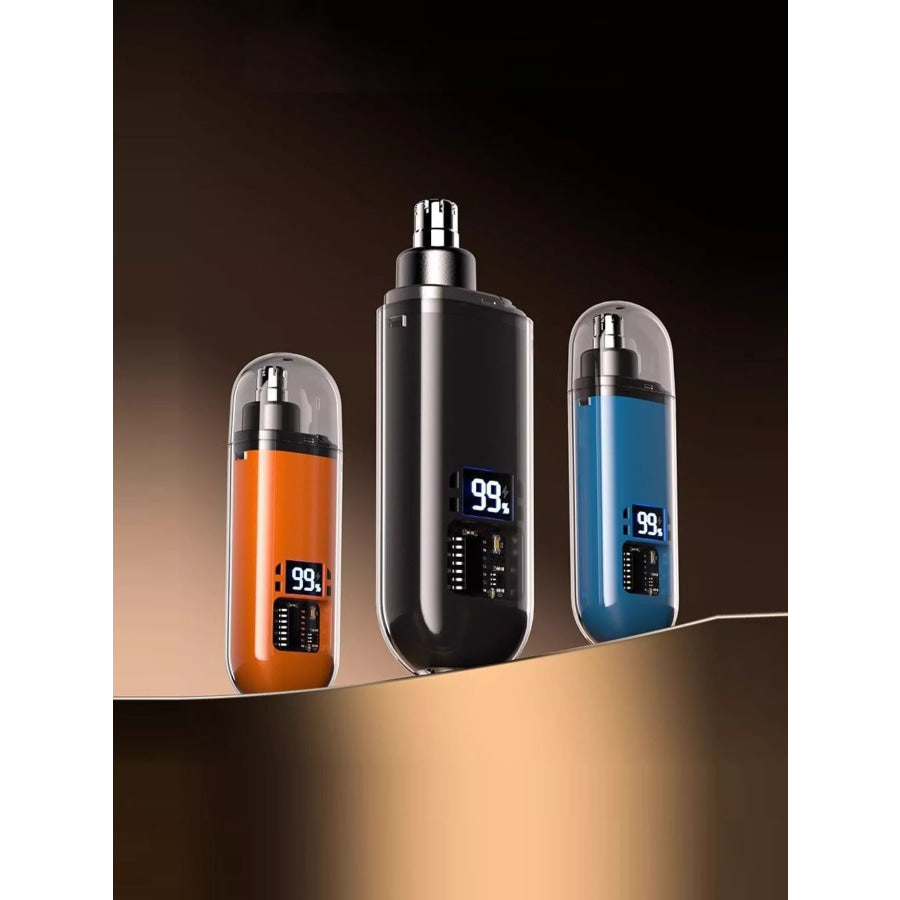 Rechargeable LED Display Nose Hair Trimmer Black / ONESIZE Apparel and Accessories