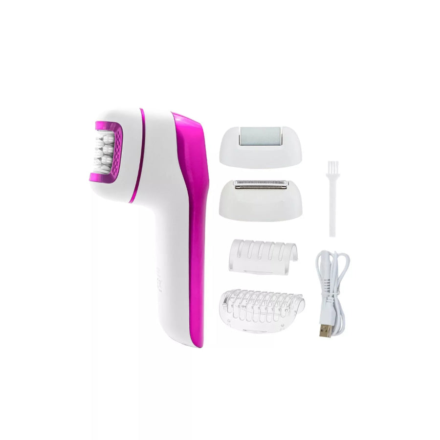 Rechargeable Painless Hair Removal Epilator Rose Red / One Size Apparel and Accessories