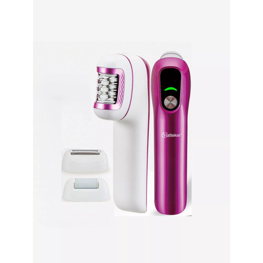 Rechargeable Painless Hair Removal Epilator Rose Red / One Size Apparel and Accessories