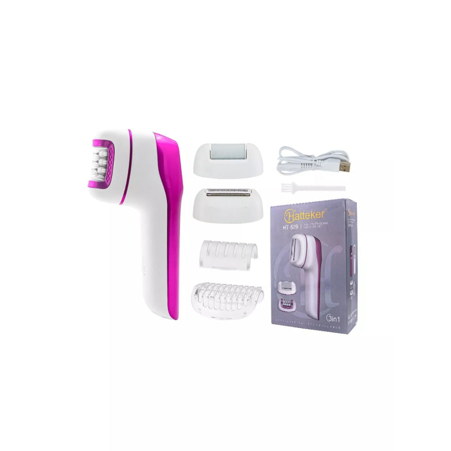 Rechargeable Painless Hair Removal Epilator Rose Red / One Size Apparel and Accessories