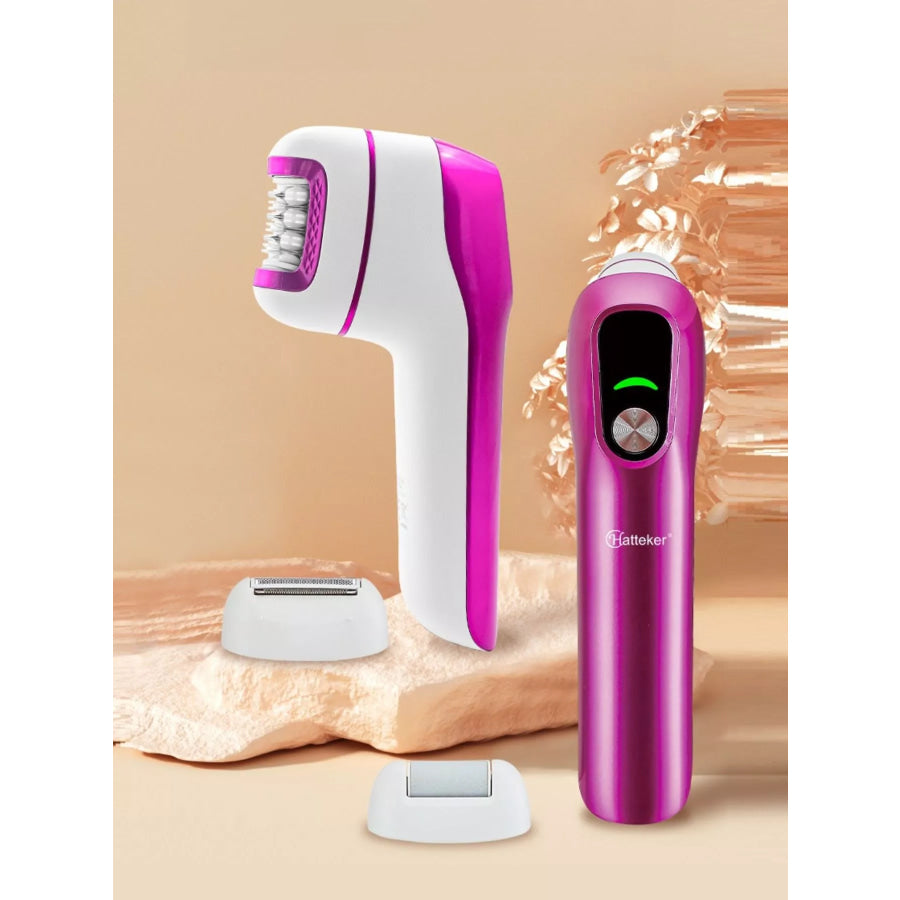 Rechargeable Painless Hair Removal Epilator Rose Red / One Size Apparel and Accessories