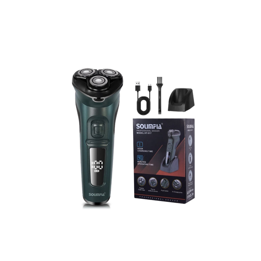 Rechargeable Rotary Electric Shaver with LED Display Apparel and Accessories