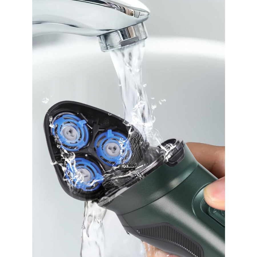 Rechargeable Rotary Electric Shaver with LED Display Dark Green / ONESIZE Apparel and Accessories