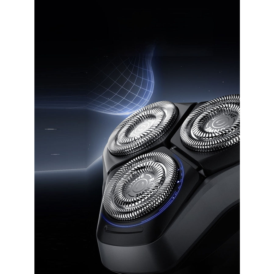 Rechargeable Rotary Electric Shaver with LED Display Gray / ONESIZE Apparel and Accessories