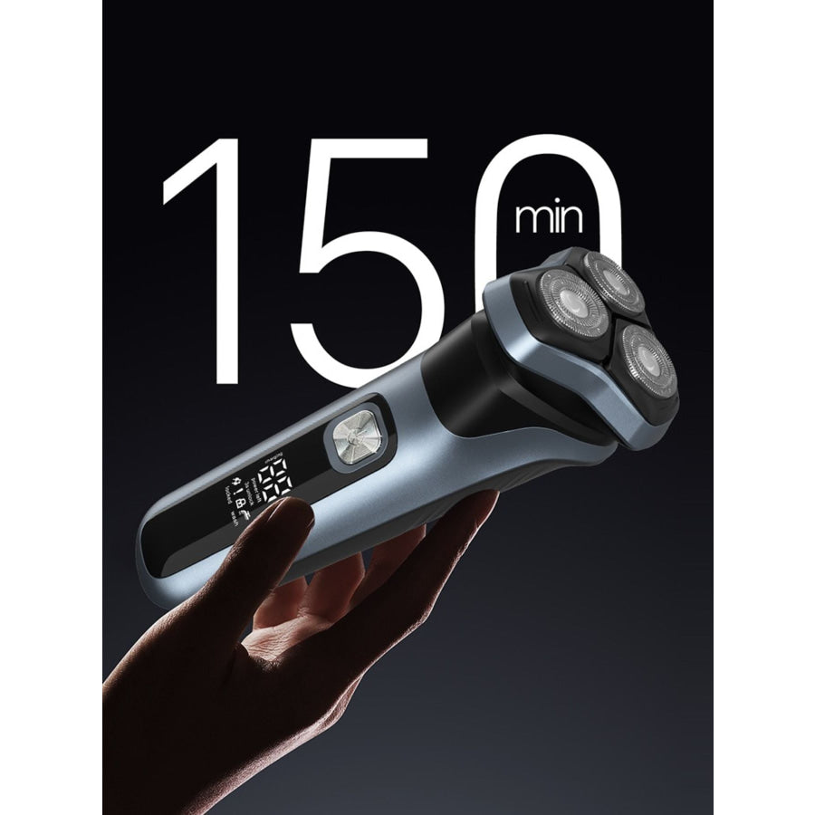 Rechargeable Rotary Electric Shaver with LED Display Gray / ONESIZE Apparel and Accessories