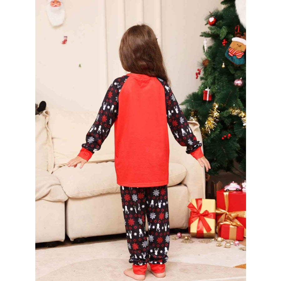 Reindeer Graphic Top and Pants Set Red / 3-6M