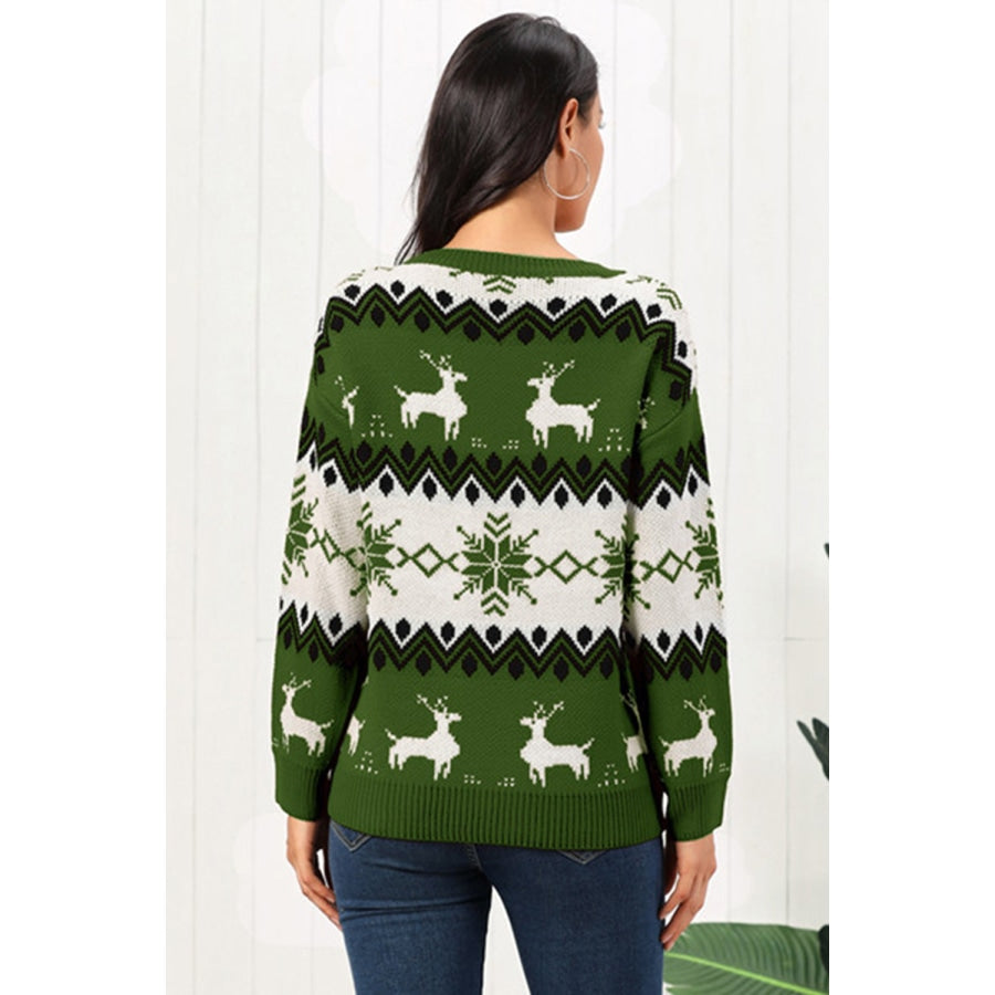 Reindeer Round Neck Sweater