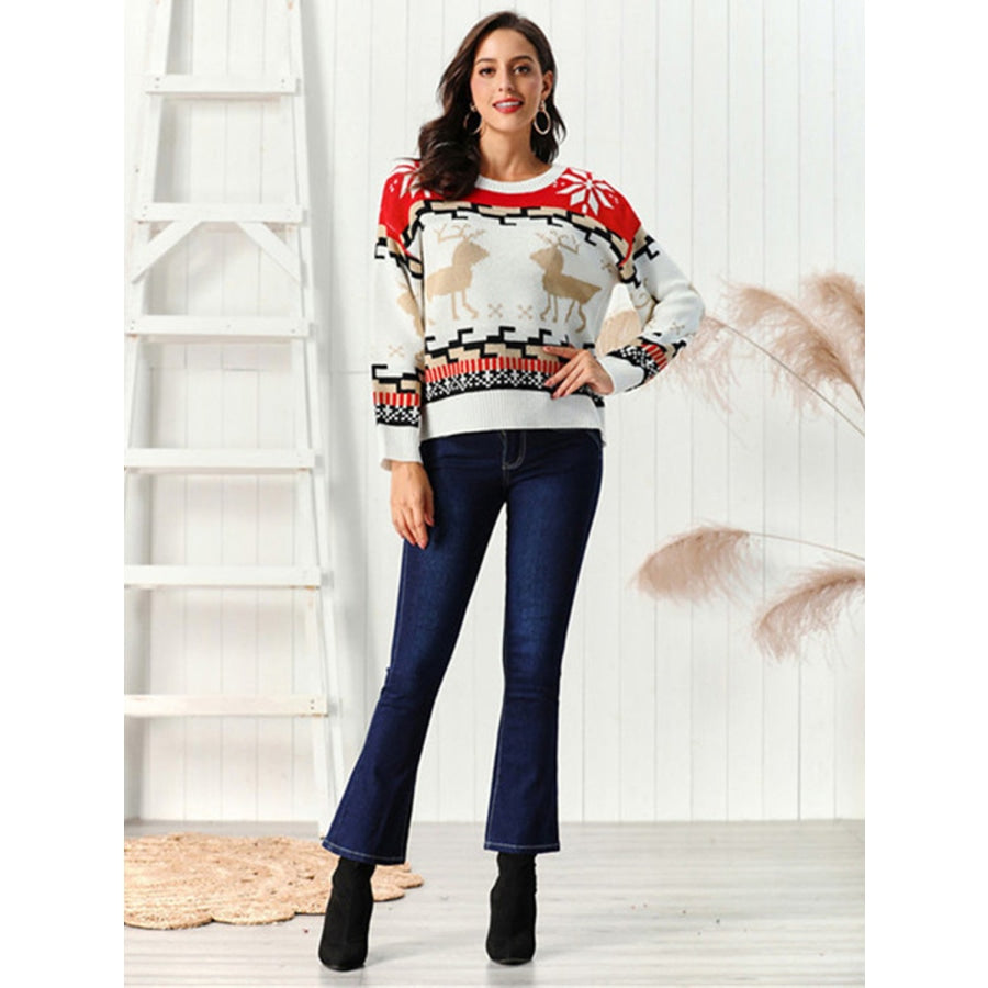 Reindeer Round Neck Sweater